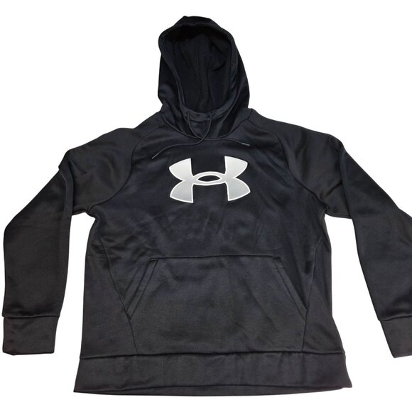 Under Armour Womens Armour Fleece Hoodie Loose Fit Black L - Picture 1 of 8